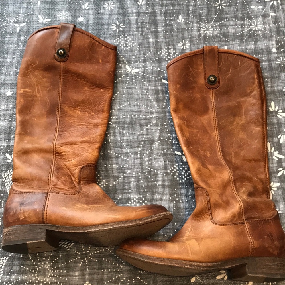 Frye Melissa Button Boots Antique Brown 5.5